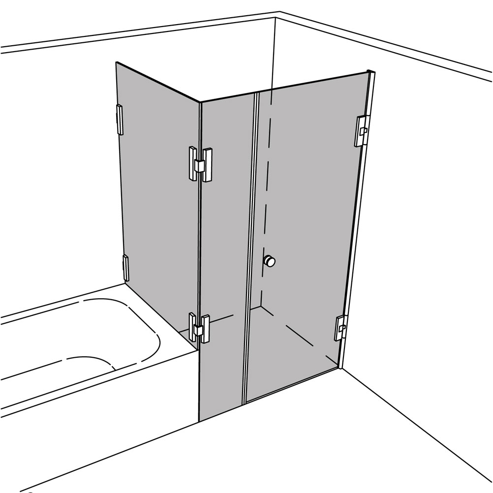 Artikelbild 1 des Artikels “Dusche Eckeinbau BW-Anschluss unikat 225 DS15 UN225DS15 “