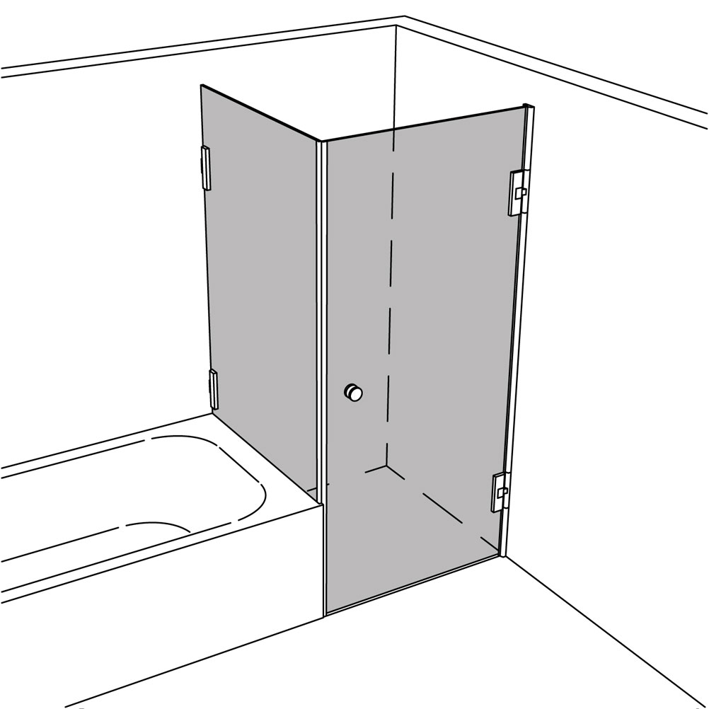 Artikelbild 1 des Artikels “Dusche Eckeinbau BW-Anschluss unikat 255 DS15 UN255DS15 “