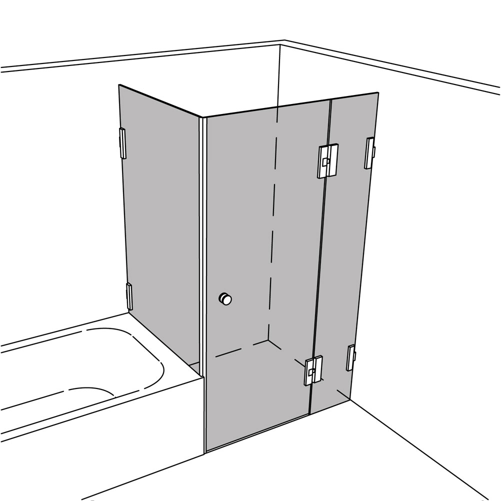 Artikelbild 1 des Artikels “Dusche Eckeinbau BW-Anschluss unikat 265 DS15 UN265DS15 “