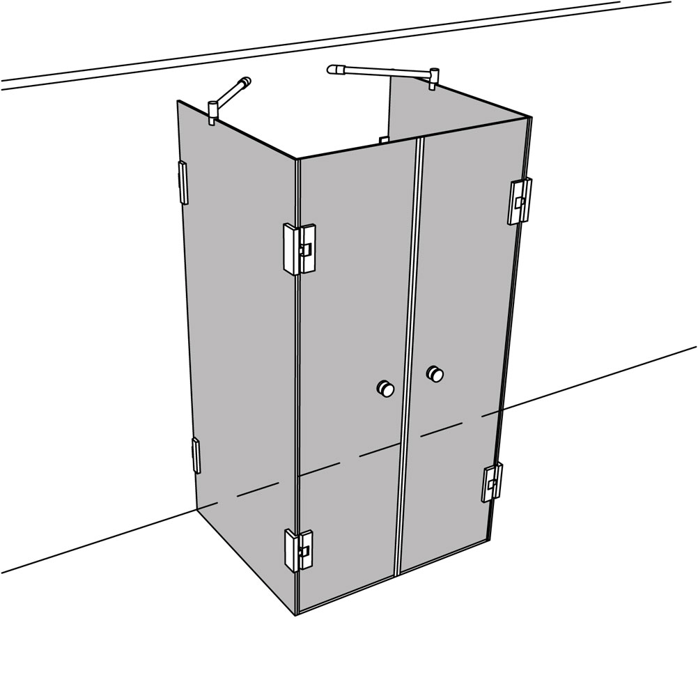 Artikelbild 1 des Artikels “Dusche Viereck Wandanbau unikat 203 DS15 UN203DS15 “