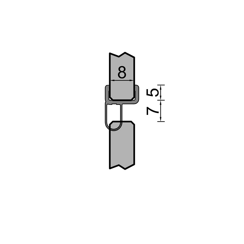 Artikelbild 1 des Artikels “Dichtprofil Schlauchdichtung 7mm halbe Breite 2010mm “