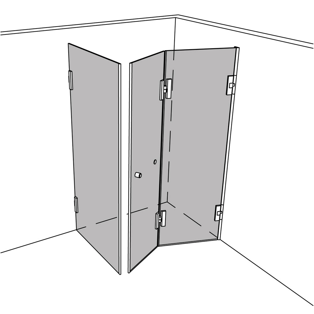 Artikelbild 1 des Artikels “Dusche Eckeinbau Viereck unikat 291 DS15 UN291DS15 “