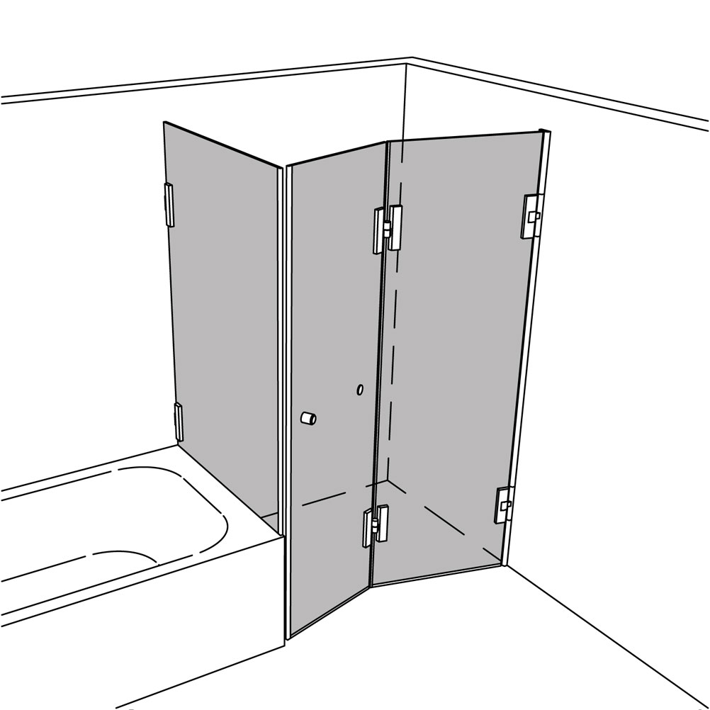 Artikelbild 1 des Artikels “Dusche Eckeinbau BW-Anschluss unikat 295 DS15 UN295DS15 “