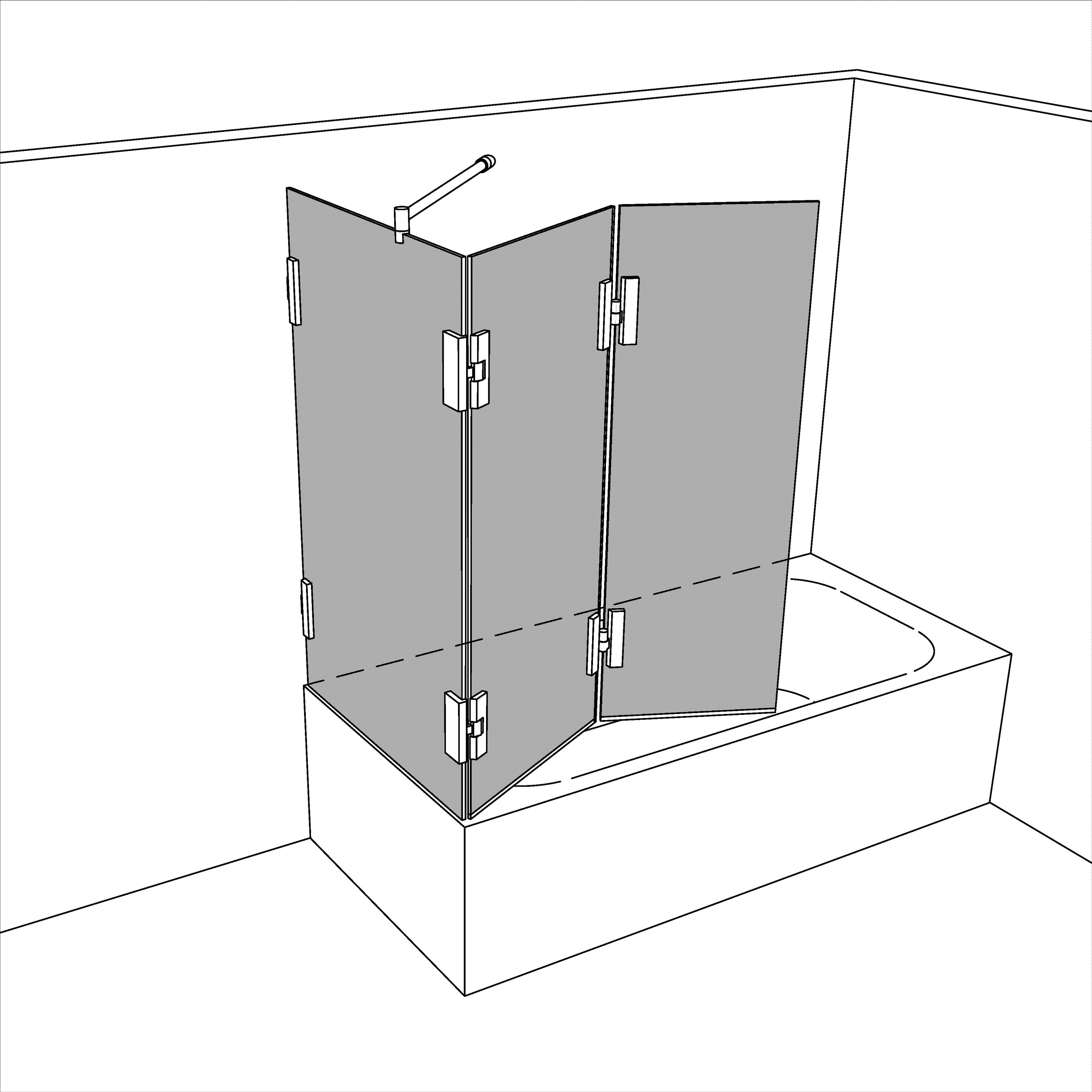 Artikelbild 1 des Artikels “Dusche Badewannenaufsatz unikat 652 DS15 UN652DS15 “