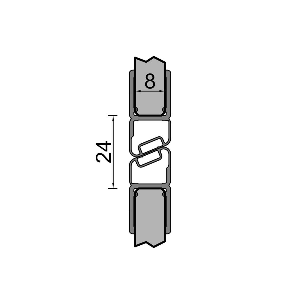Artikelbild 1 des Artikels “Dichtprofil Nr.4 Magnetleistensatz 180° 2x67,5° 2010mm “