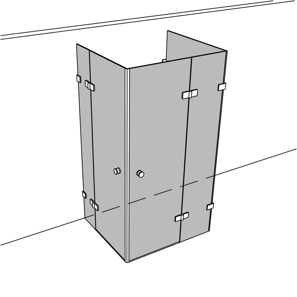 Artikelbild 1 des Artikels “Dusche Viereck Wandanbau unikat 323 EVO UN323EVO “