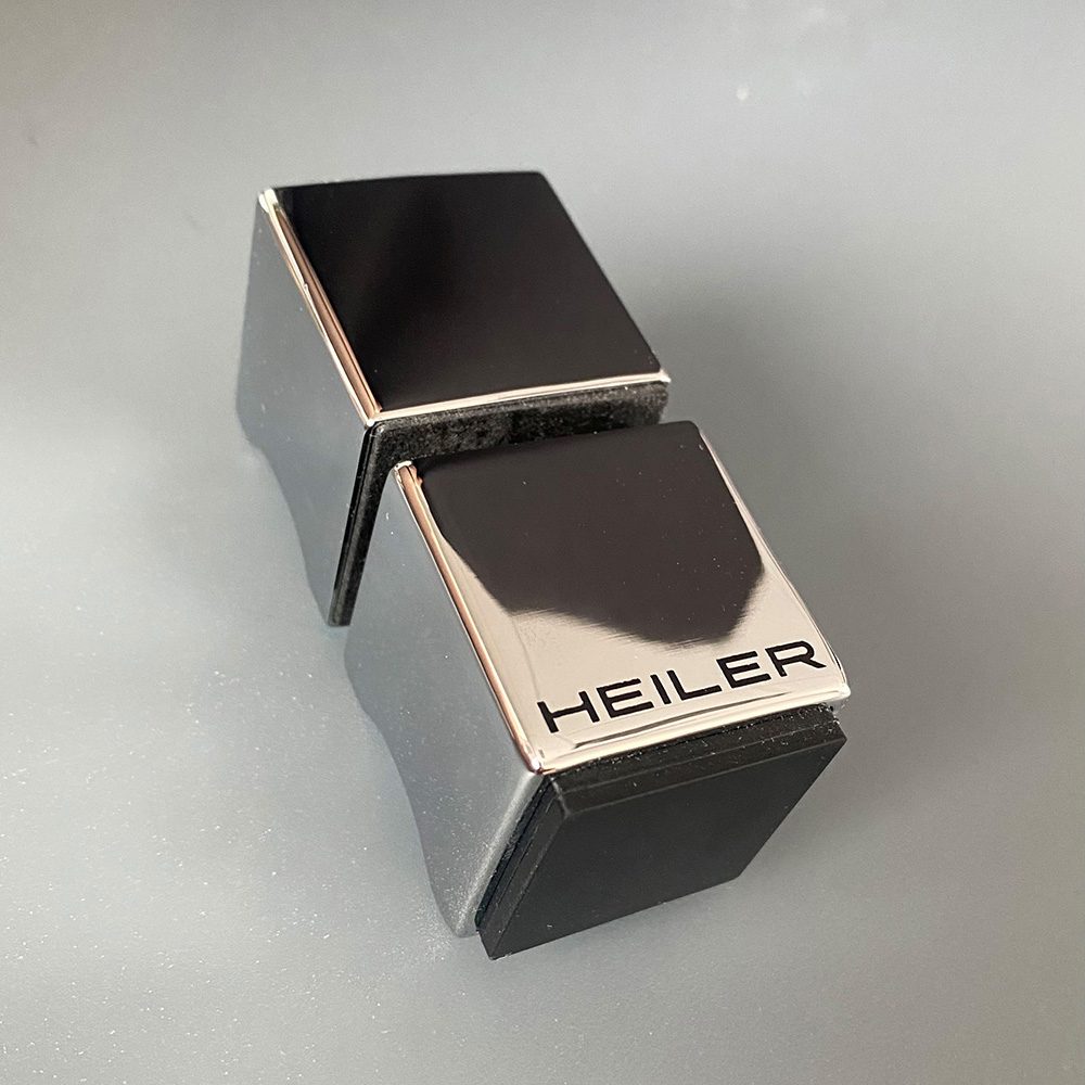 Artikelbild 1 des Artikels “Griffknopf Paar Eckig, opt. einseitig gepuffert, Glanzchrom “