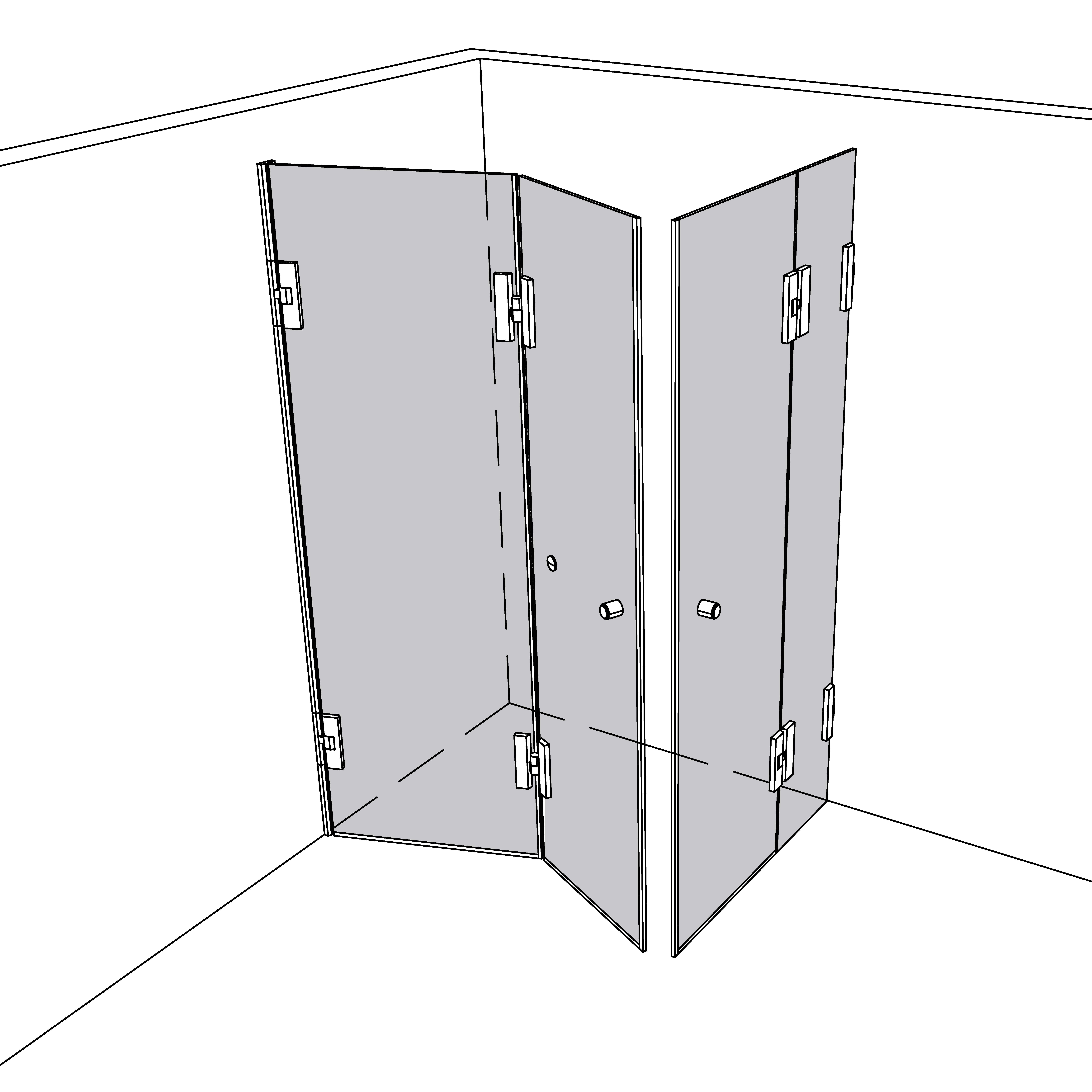 Artikelbild 1 des Artikels “Dusche Eckeinbau Viereck unikat 296 DS15 UN296DS15 “