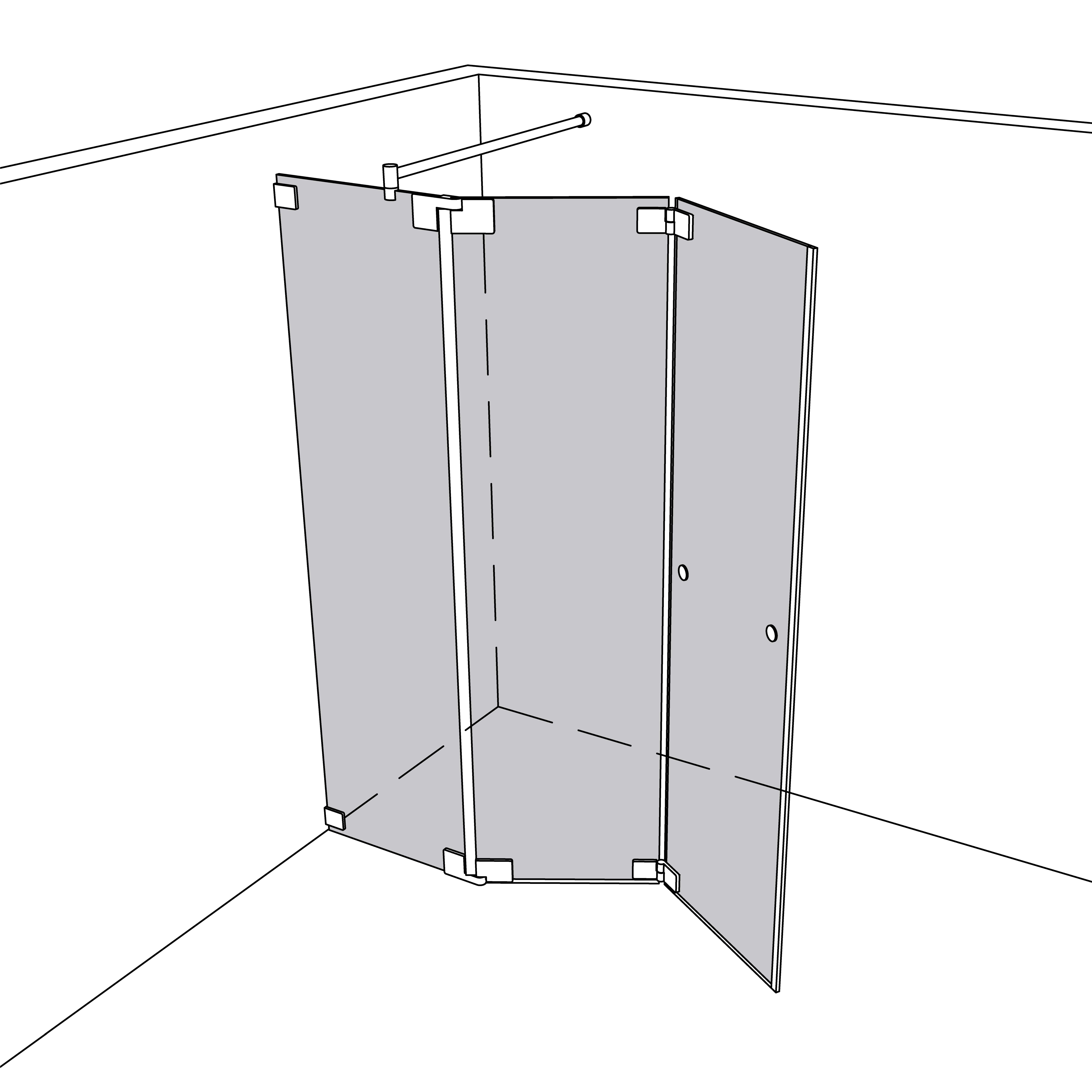 Artikelbild 1 des Artikels “Dusche Walk In unikat 916 heiswing UN916HSW “