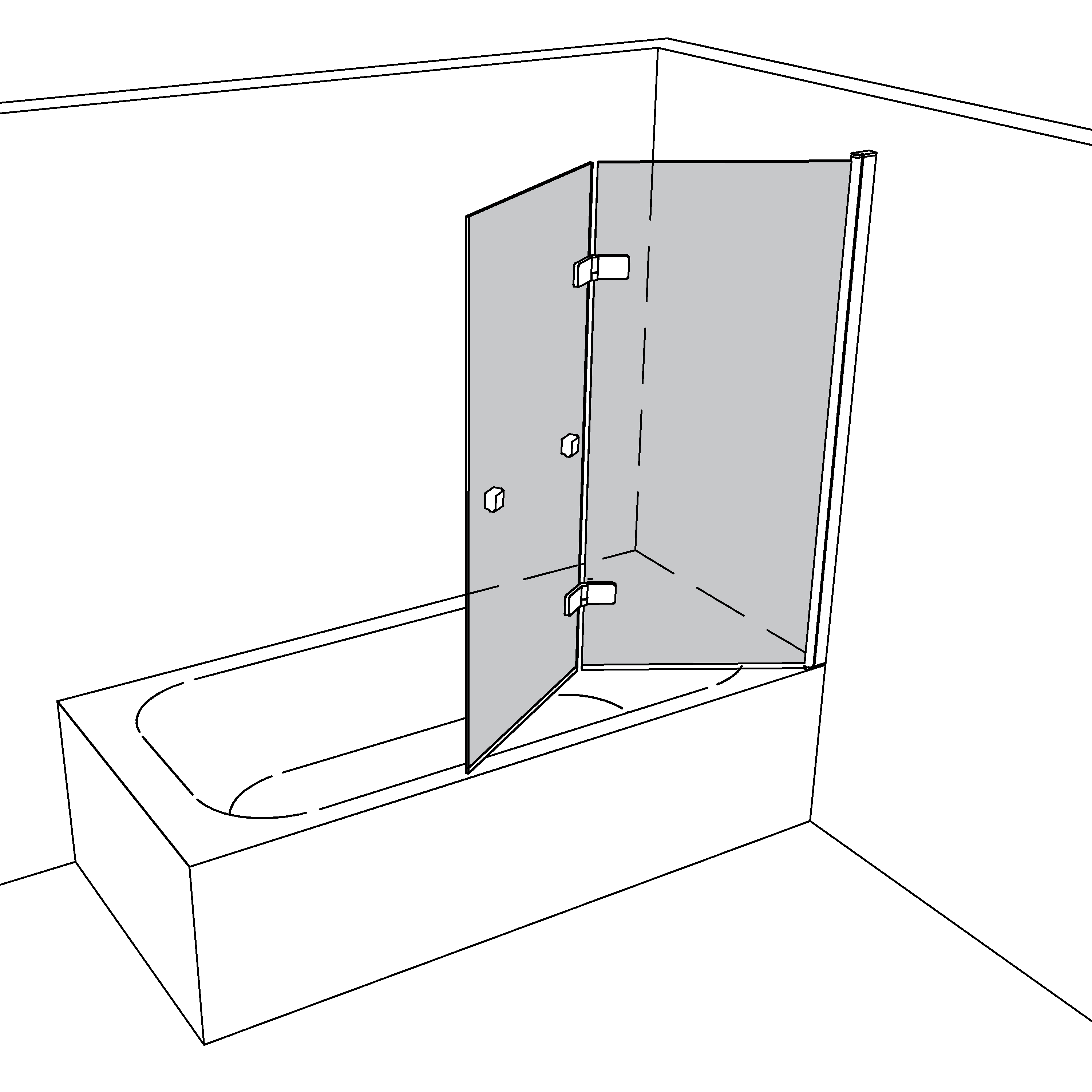 Artikelbild 1 des Artikels “Dusche Badewannenaufsatz teilgerahmt TGR650 “