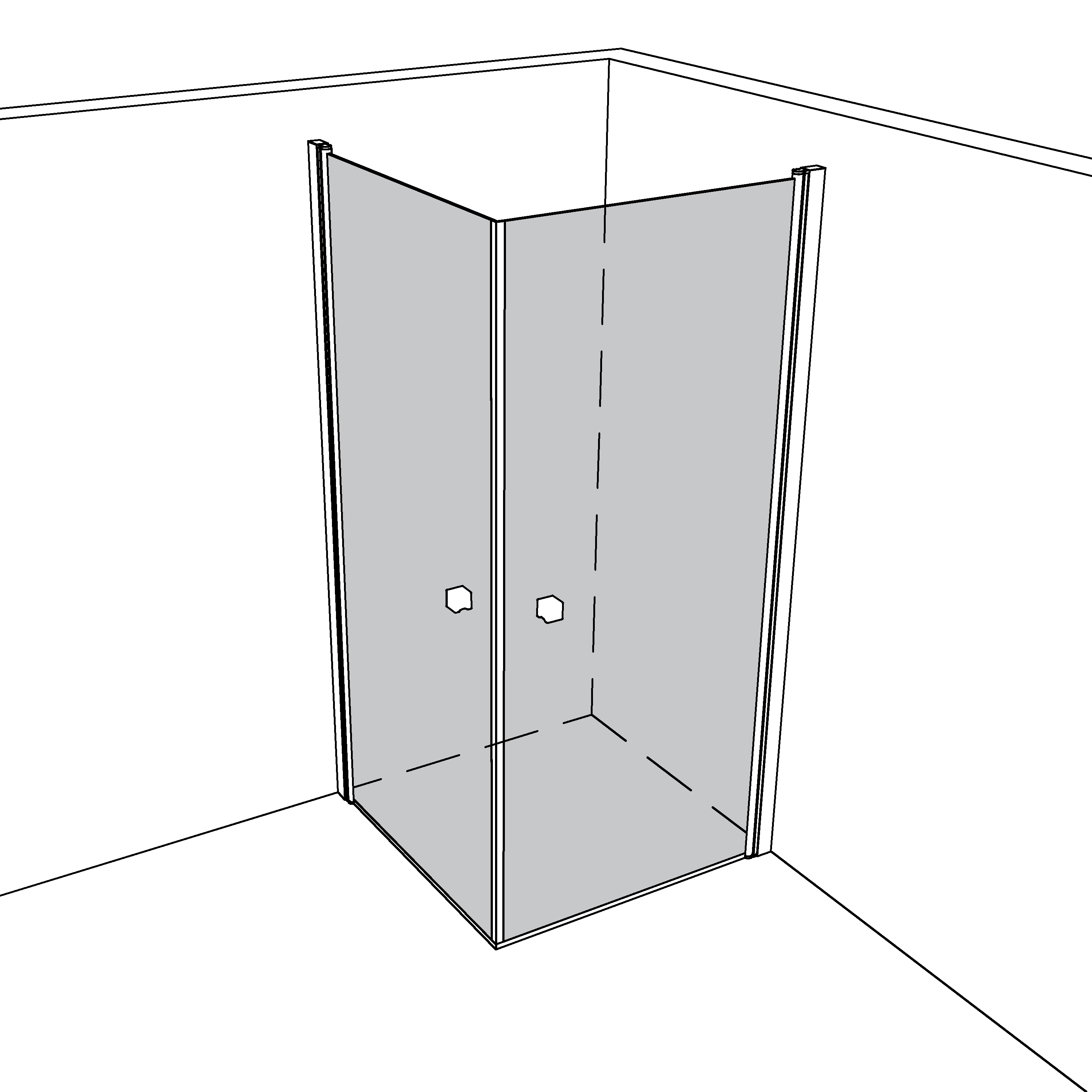 Artikelbild 1 des Artikels “Dusche Eckeinbau Viereck teilgerahmt TGR322 “