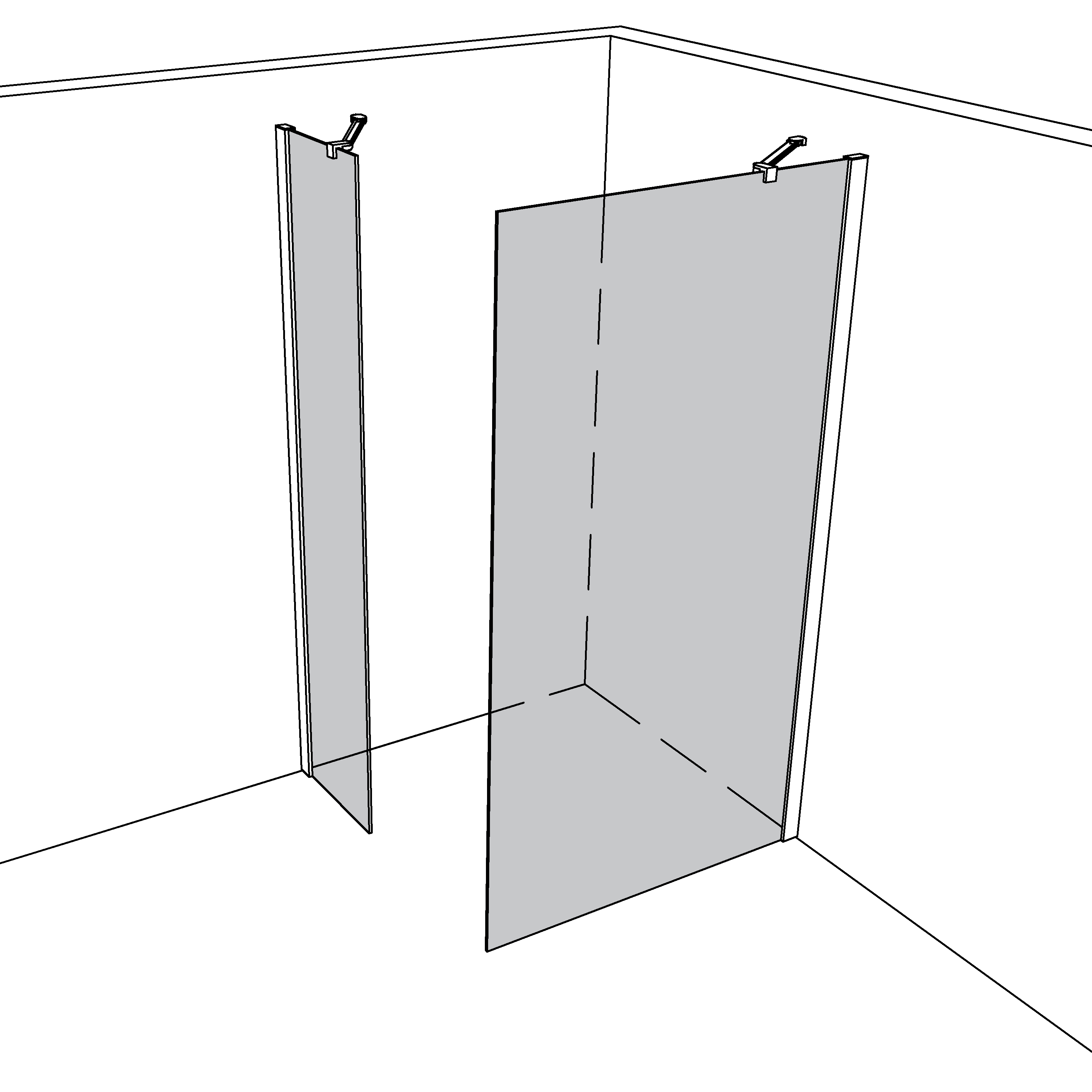 Artikelbild 1 des Artikels “Dusche Walk In teilgerahmt TGR998 “