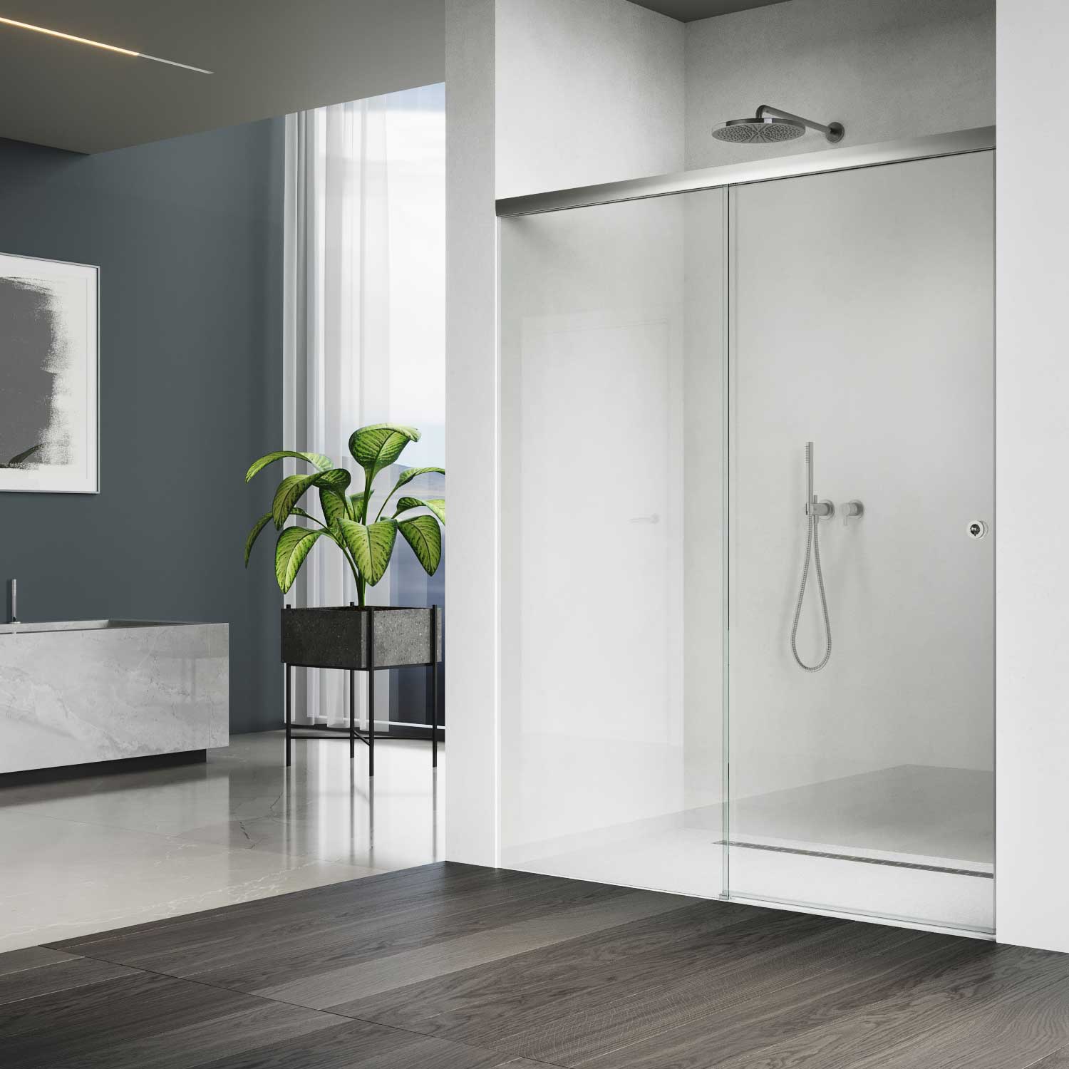 Artikelbild 1 des Artikels “Dusche Nische unikat 100 UN100SOFT EasyClean+ “