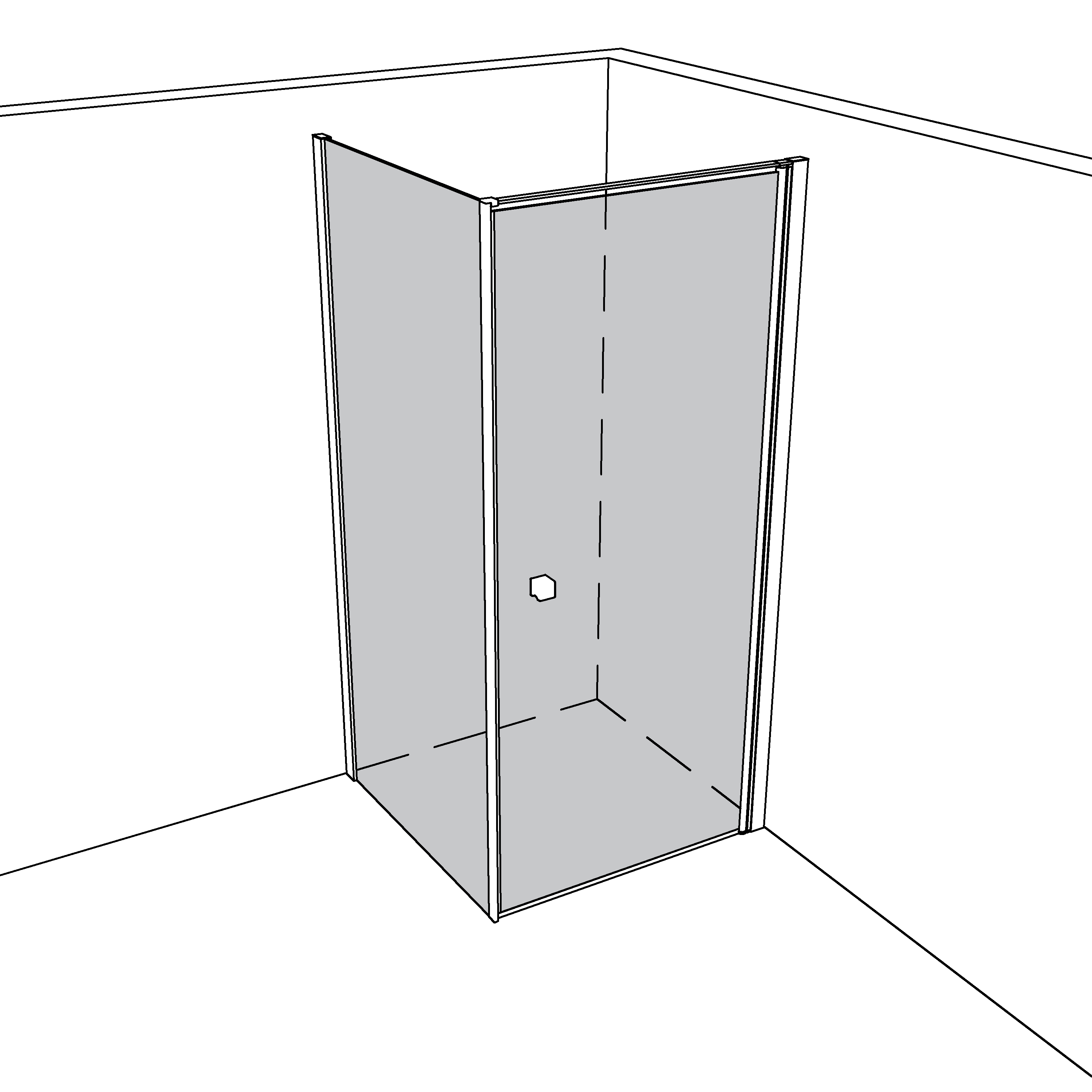 Artikelbild 1 des Artikels “Dusche Eckeinbau Viereck teilgerahmt TGR250 “