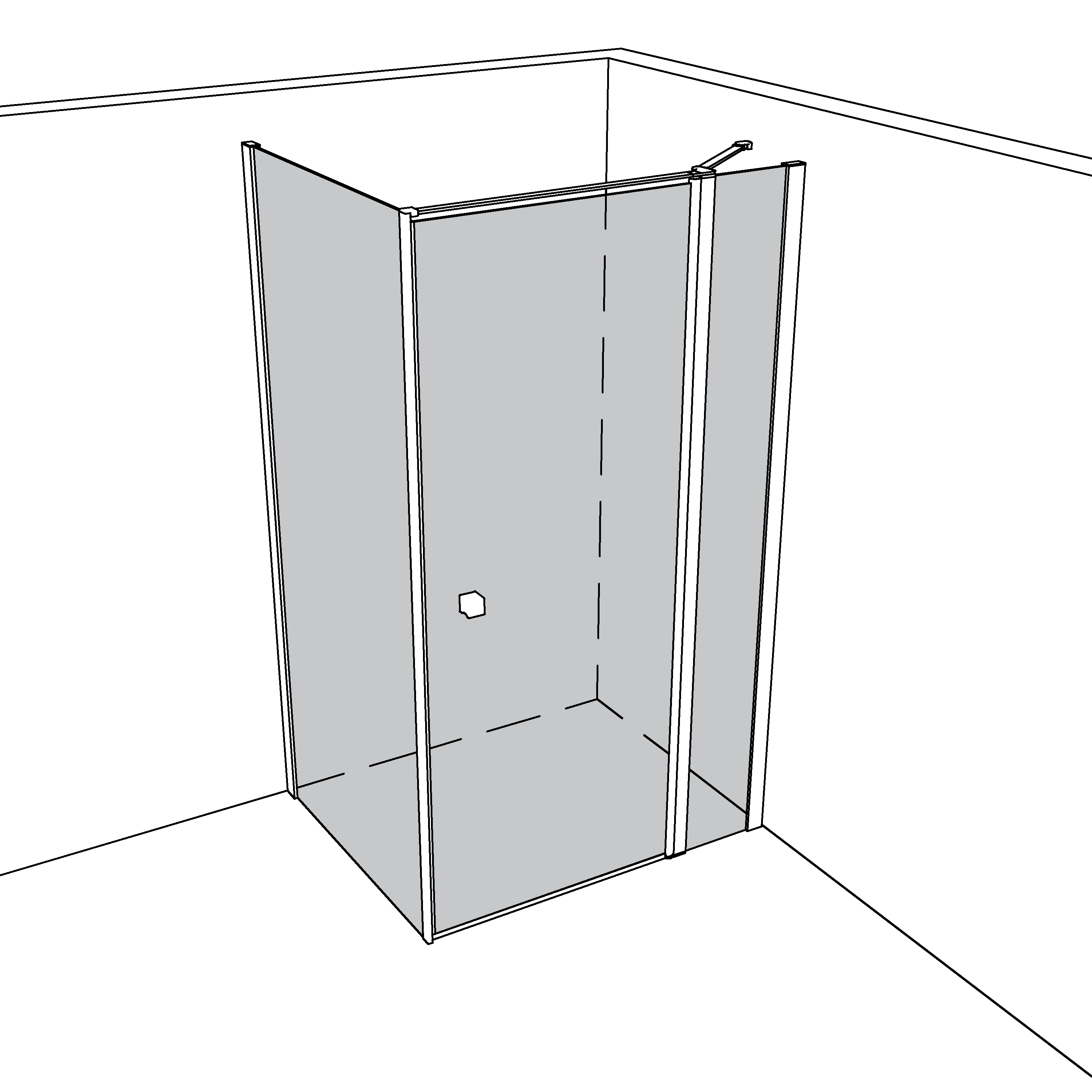 Artikelbild 1 des Artikels “Dusche Eckeinbau Viereck teilgerahmt TGR260 “