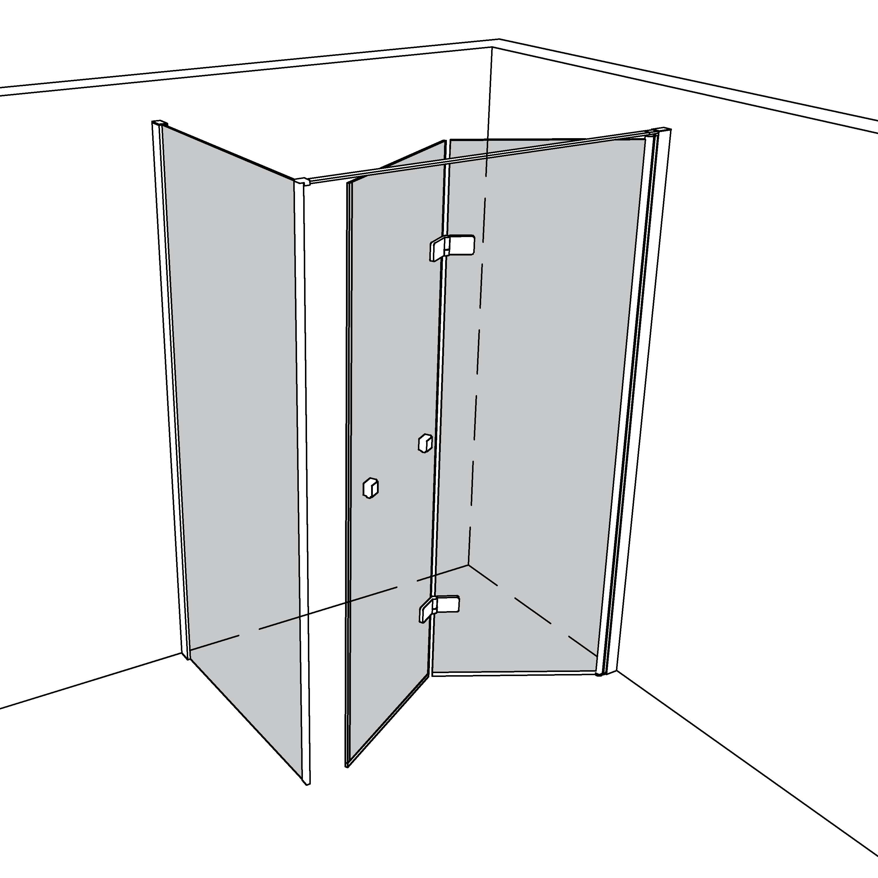 Artikelbild 1 des Artikels “Dusche Eckeinbau Viereck teilgerahmt TGR291 “