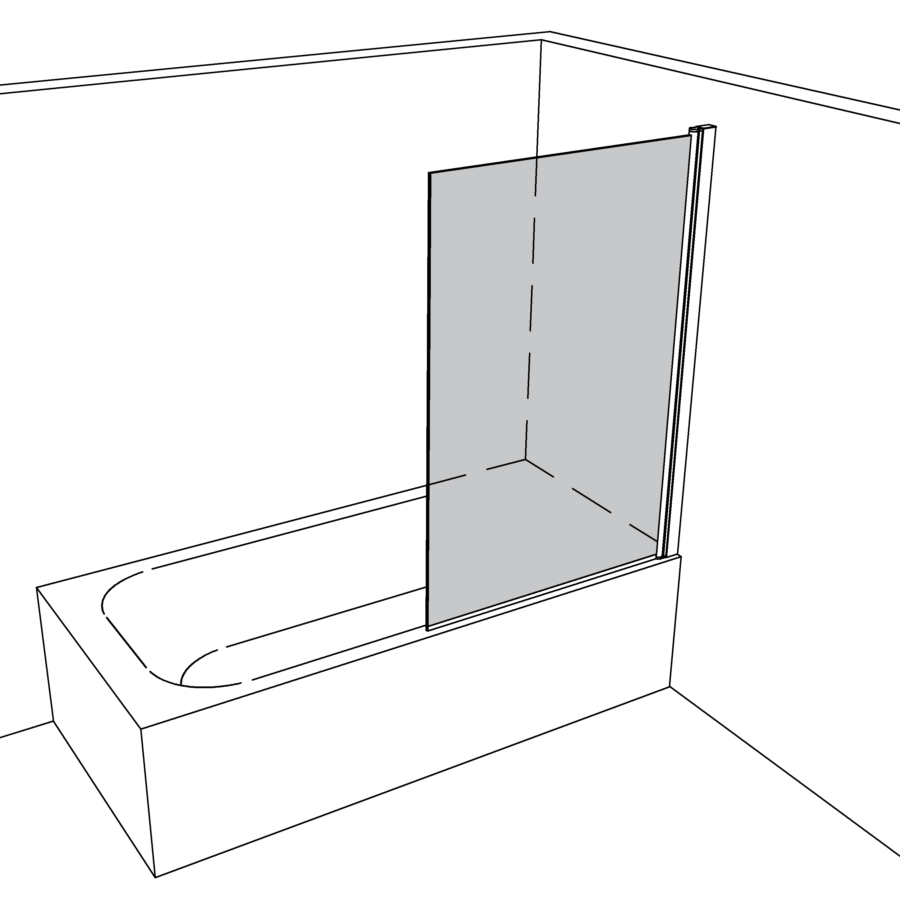 Artikelbild 1 des Artikels “Dusche Badewannenaufsatz teilgerahmt TGR600 “