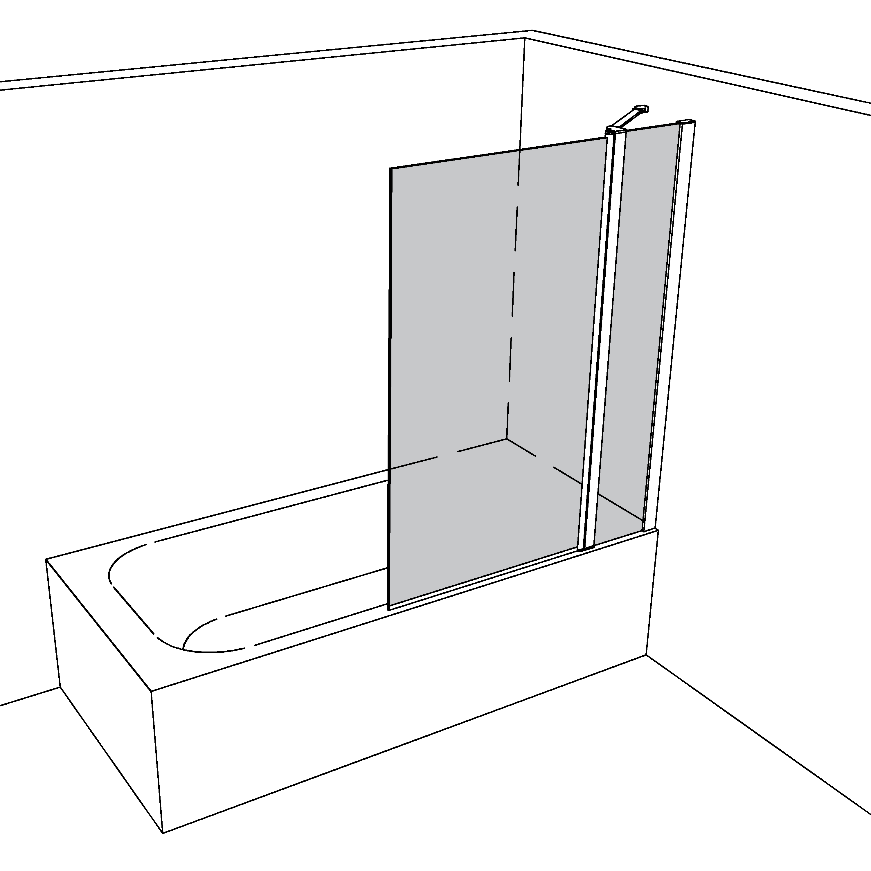 Artikelbild 1 des Artikels “Dusche Badewannenaufsatz teilgerahmt TGR660 “