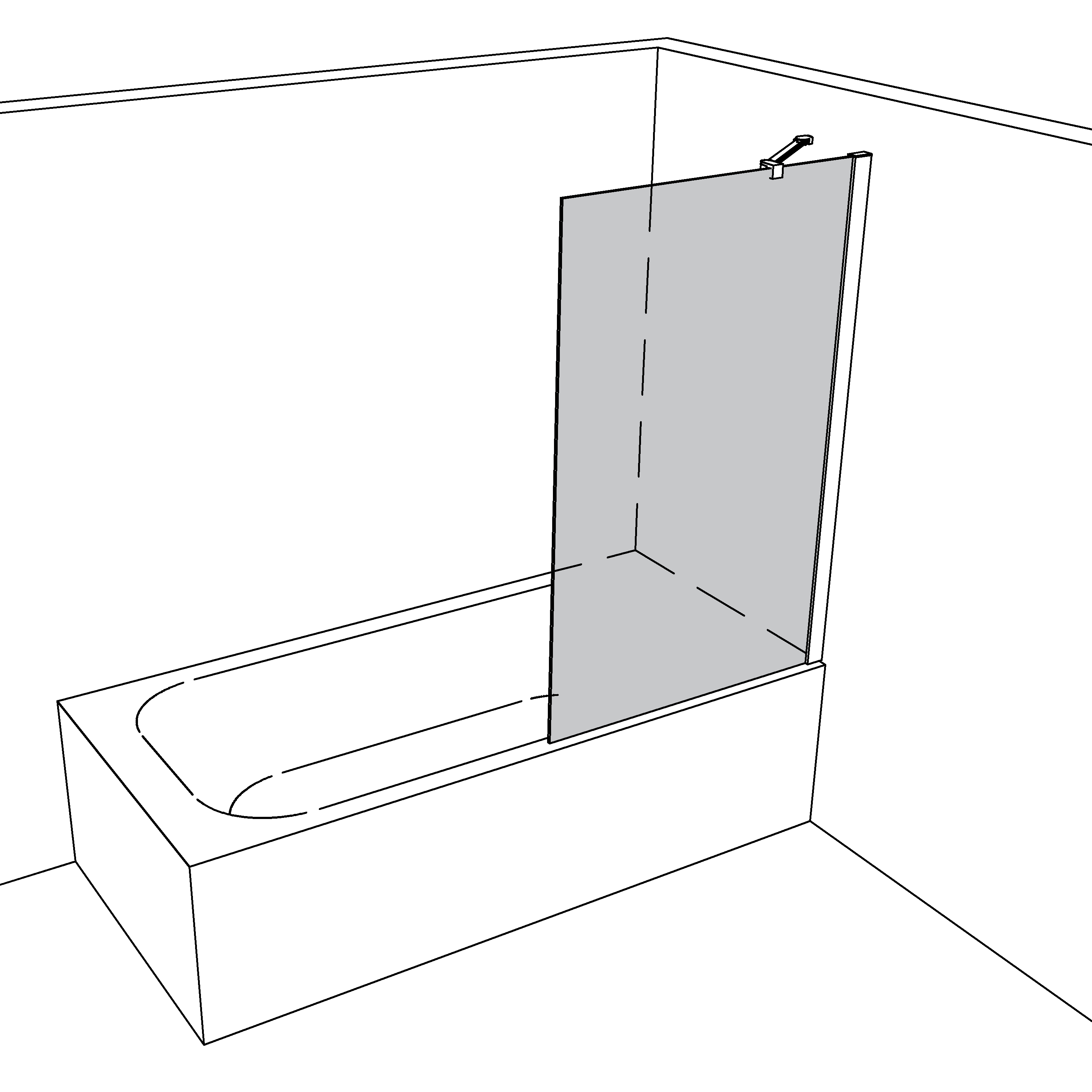 Artikelbild 1 des Artikels “Dusche Badewannenaufsatz teilgerahmt TGR699 “