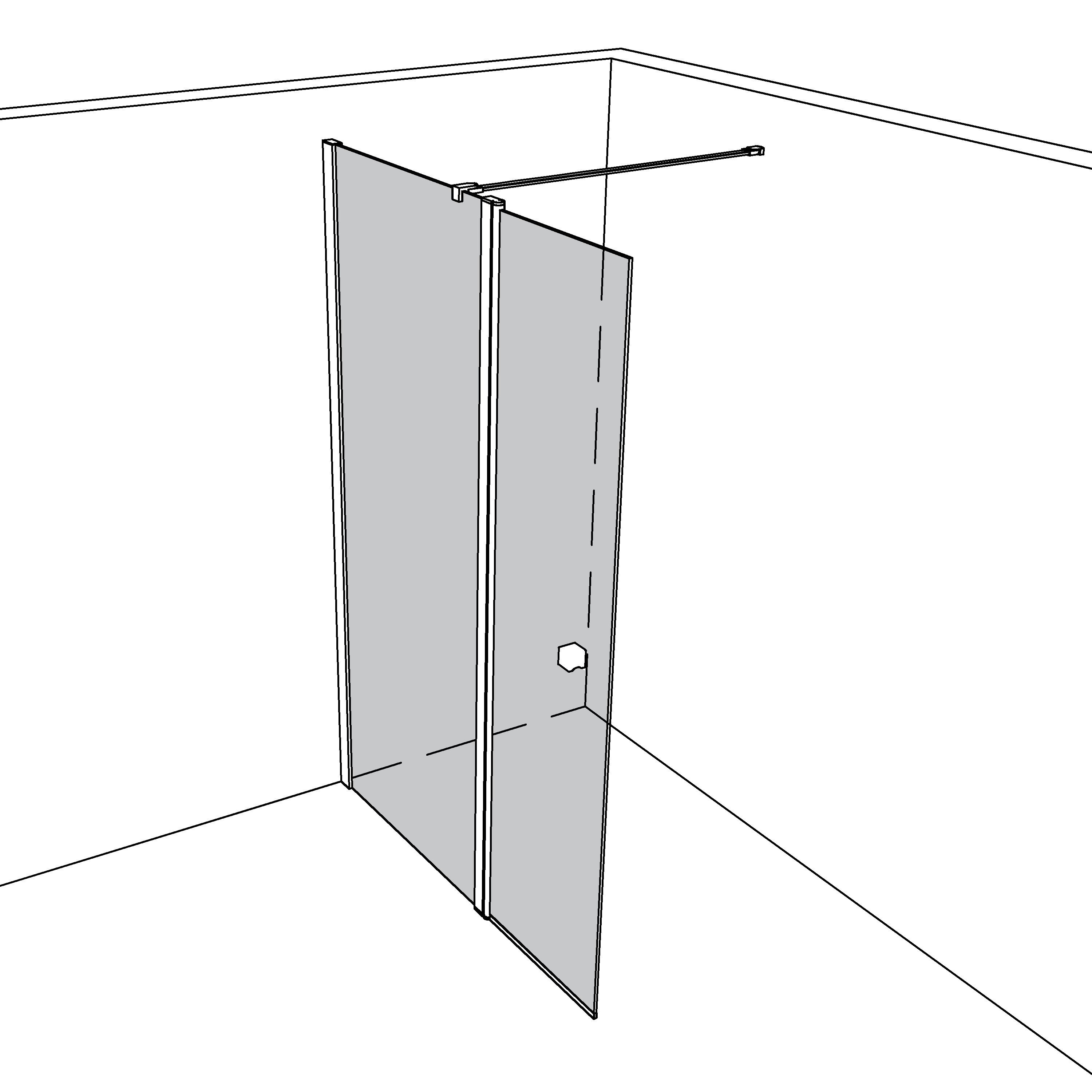 Artikelbild 1 des Artikels “Dusche Walk In teilgerahmt TGR915 “